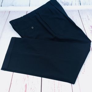 Haggar Men’s Clothing Black Slacks with‎ cuffed hem